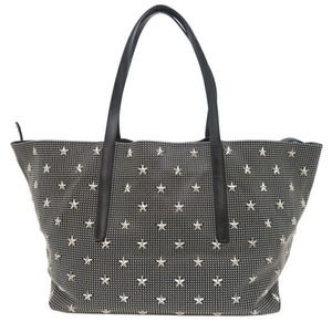Jimmy Choo Pimlico Star & Dots Women's Leather Tote Bag in Black